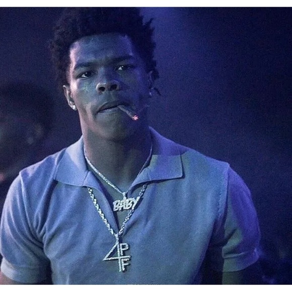 Hip Hop Iced Lil Baby 4PF Silver PT Pendant & 18" 20" 24" Cuban Chain Necklace​ - Picture 5 of 5